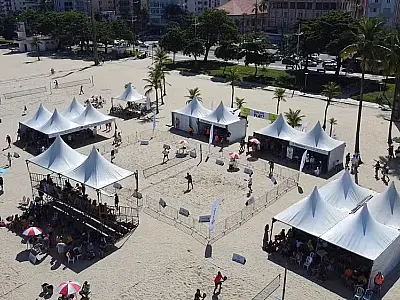 Santos Open Beach Tennis bate recorde de participantes e segue com inscrições abertas