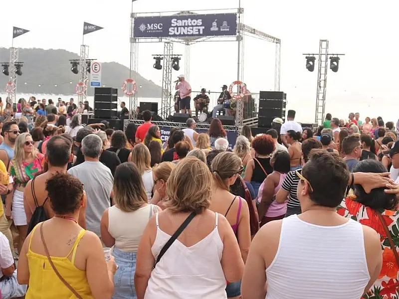 4º Santos Sunset leva música, gastronomia e lazer à Ponta da Praia