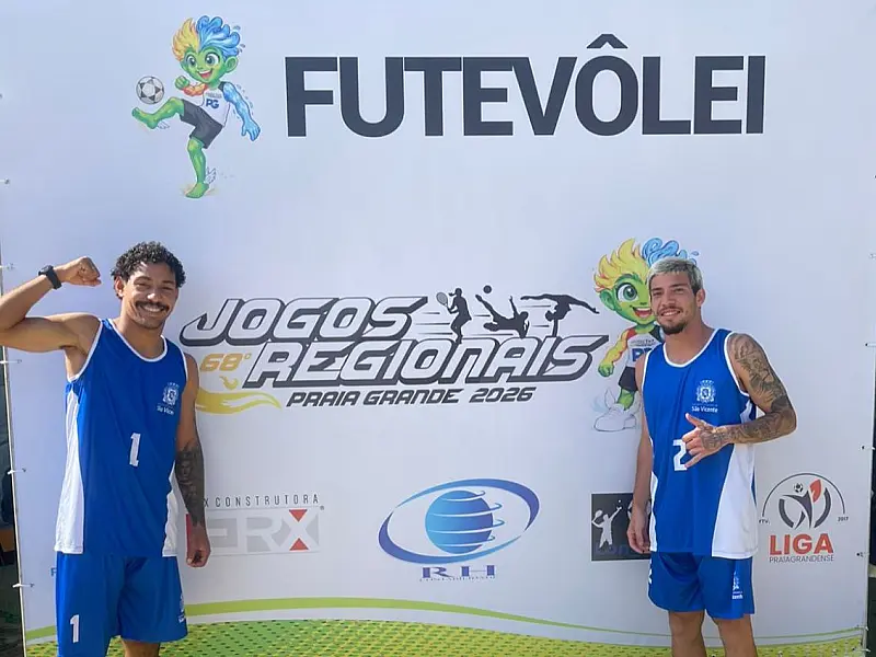 Futevôlei masculino de São Vicente conquista vice-campeonato nos Jogos Regionais