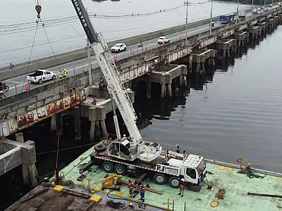 Obras do VLT na Área Continental de São Vicente avançam com novas intervenções
