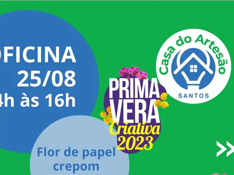 Programação: Casa do Artesão de Santos inscreve para mais duas oficinas gratuitas