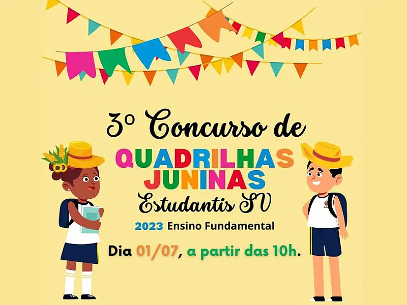 Concurso de Quadrilhas Juninas Estudantis neste sábado premia alunos e escolas