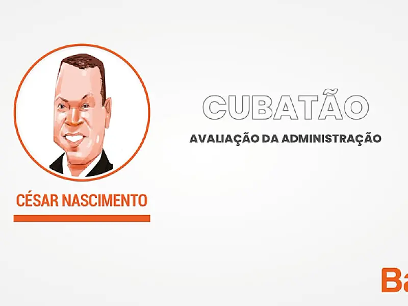 Curva de tendência da aprovação versus reprovação do prefeito César Nascimento, de Cubatão.