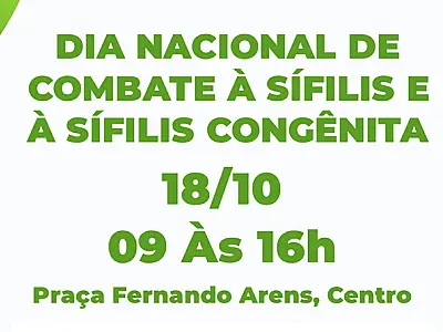 Ação de conscientização e combate à sífilis acontece nesta sexta (18) em Mongaguá