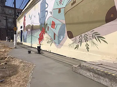 Avançam obras de revitalização de eixo turístico no Centro Histórico de Santos