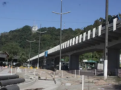 Aparelhos de apoio de Elevado no Centro de Santos começam a ser substituídos