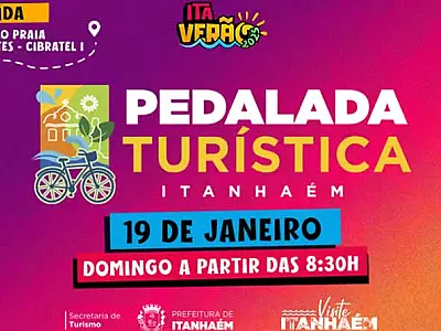 Pedalada Turística de Itanhaém acontece neste domingo (19)