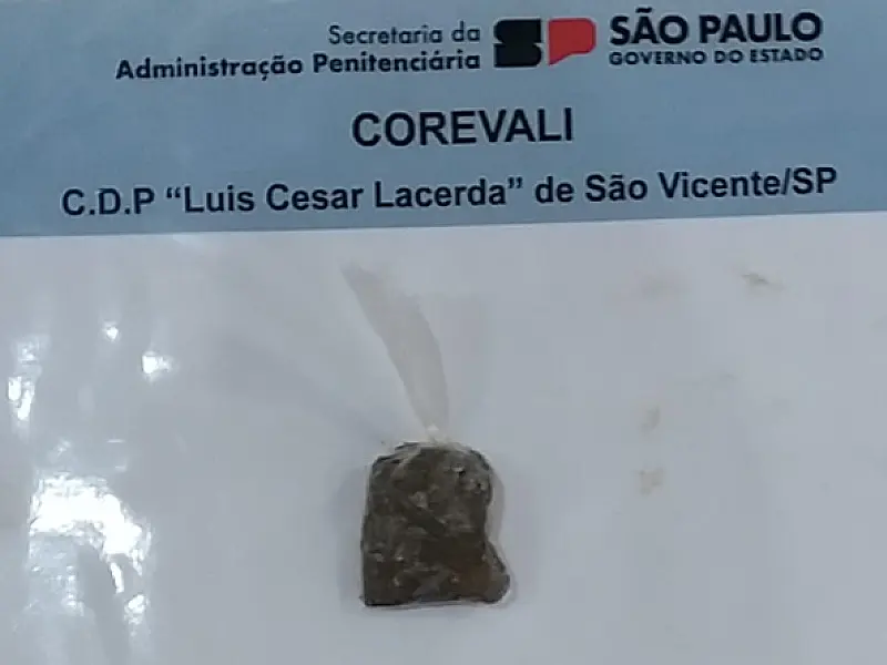 Servidora do CDP de São Vicente intercepta droga com companheira de preso
