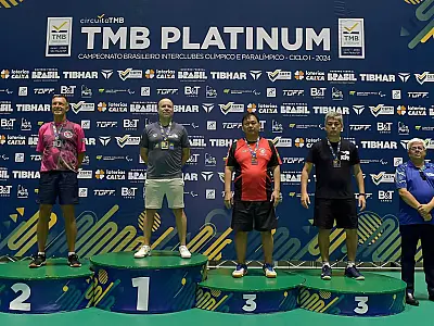 Bertioga brilha no brasileiro de tênis de mesa com duas medalhas de prata