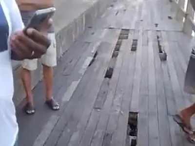 Com problemas estruturais, Deck do Pescador de São Vicente é interditado