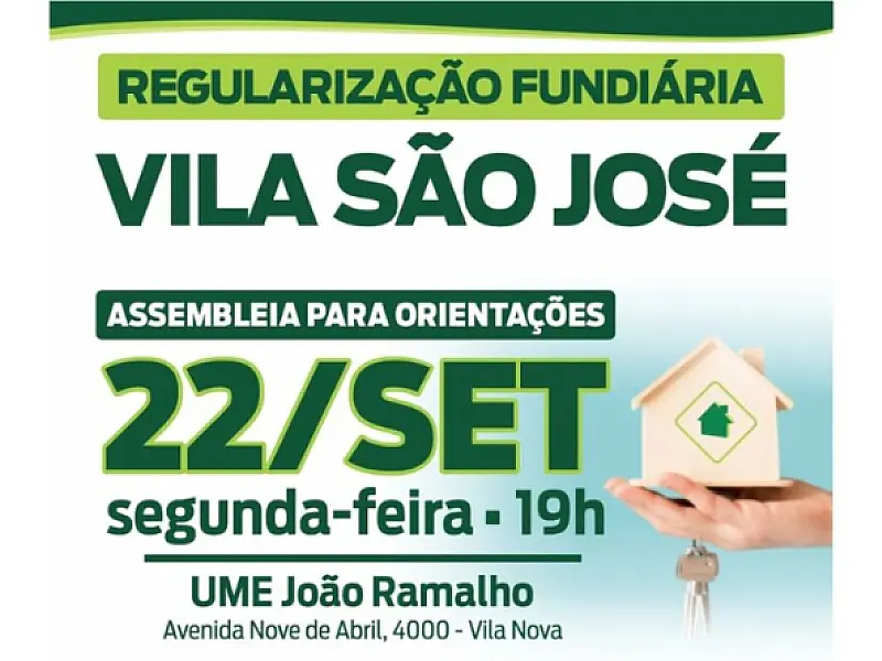 Sehab convoca moradores da Vila São José para assembleia na próxima segunda (22)