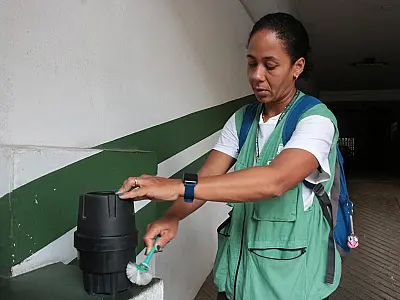 Vistoria semanal de armadilhas do Aedes aegypti mostra índice de infestação