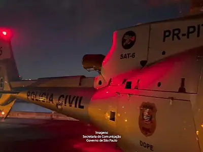 Polícia utiliza duas aeronaves apreendida do tráfico de drogas para transportar um coração