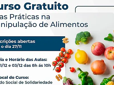 Secretaria de Desenvolvimento Social está com inscrições para curso de Manipulação de Alimentos