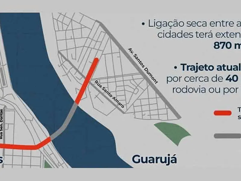 Governo de SP autoriza publicação do edital para o Túnel Santos-Guarujá