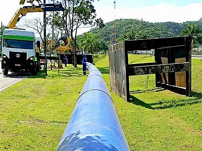 Novas tubulações de água e esgoto na Baixada Santista equivalem à distância entre Santos e Paraty