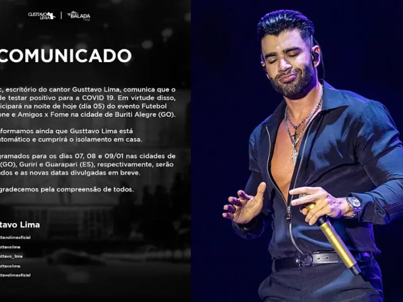Gusttavo Lima contrai Covid-19 e adia shows