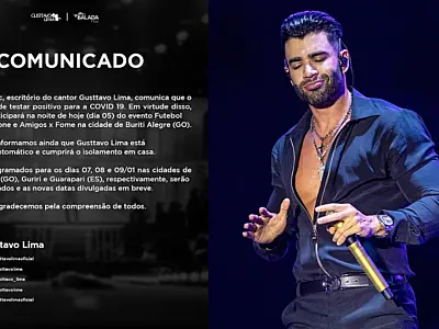 Gusttavo Lima contrai Covid-19 e adia shows