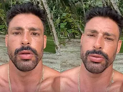 Cauã Reymond passa sufoco em praia da Indonésia