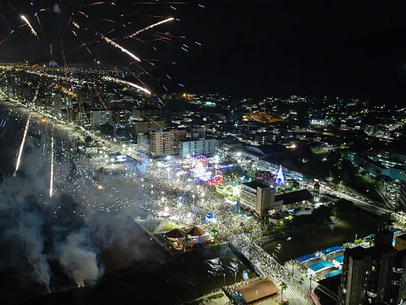 Mongaguá receberá 2026 com muita música, shows gratuitos e queima de fogos de baixo estampido