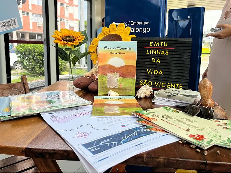 Projeto Giralivro expande iniciativa por estações do VLT de São Vicente