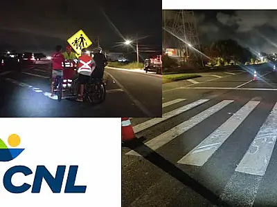 Novo Litoral e Polícia Rodoviária realizam campanha noturna para orientação de pedestres em Itanhaém