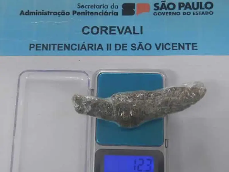 Polícia Penal impede entrada de droga na Penitenciária 2 de São Vicente