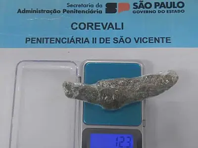 Polícia Penal impede entrada de droga na Penitenciária 2 de São Vicente