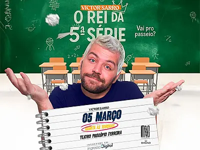 Comediante Victor Sarro traz seu novo show a Guarujá