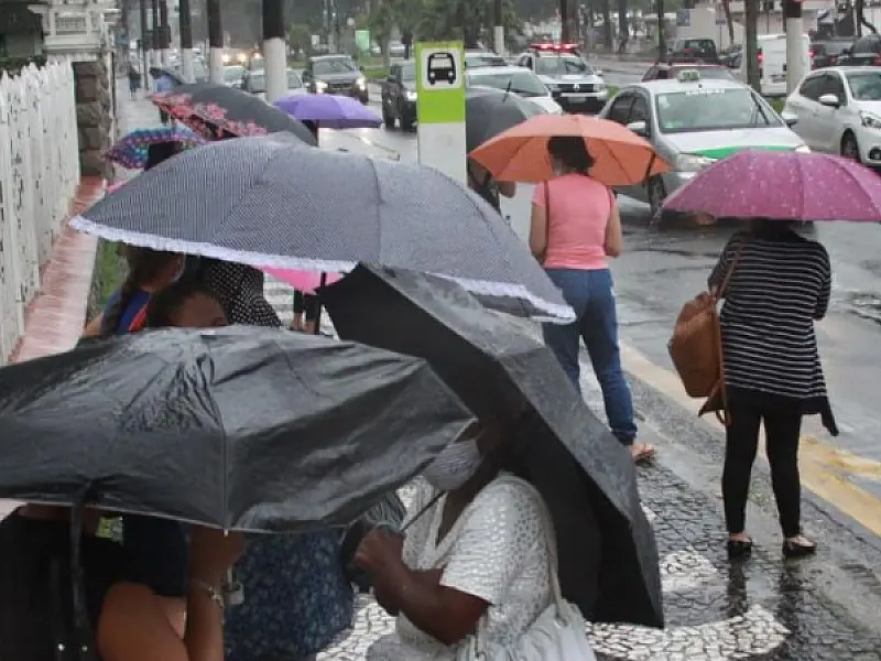 Frente fria deve trazer tempestades para Santos a partir desta quinta
