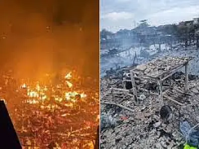 Incêndio destrói mais de 100 moradias em bairro de Santos (SP)