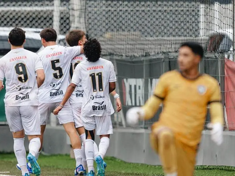 Santos FC goleia o Botafogo no CT Rei Pelé e abre vantagem nas quartas de final do Brasileiro sub-20