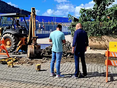 Prefeitura de Guarujá autoriza obras para limitar o trânsito de caminhões na Rua Valdomiro Macário
