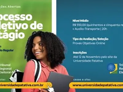 TRE-SP prorroga inscrições da seleção de estágio de nível médio com 210 vagas em mais de 80 cidades