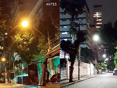 Bairros Boqueirão e Gonzaga, em Santos, recebem nova iluminação LED