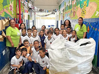 Mais de 3 toneladas de materiais recicláveis são coletados por alunos