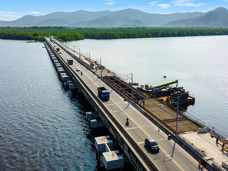 Obra do VLT na Ponte dos Barreiros entra na reta final a partir da próxima quarta (22)