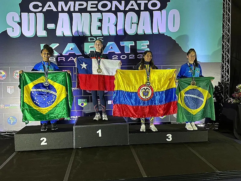 Caratecas de Santos conquistam dois pódios em sul-americano sub-21
