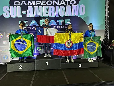 Caratecas de Santos conquistam dois pódios em sul-americano sub-21