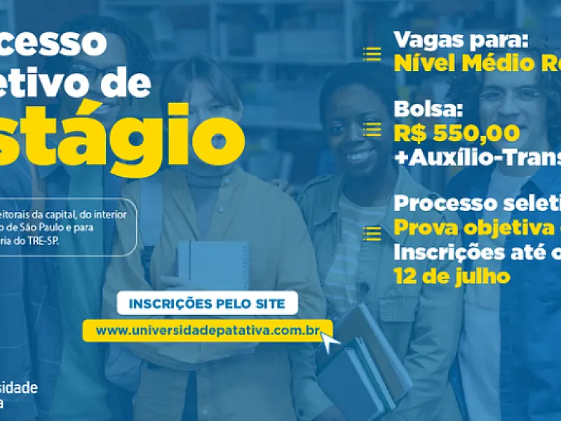 Inscrições para 175 vagas de estágio no TRE-SP encerram no domingo (12)