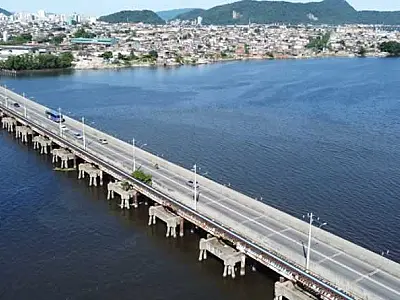 Obras do VLT na Área Continental seguem com recuperação das estacas da Ponte dos Barreiros