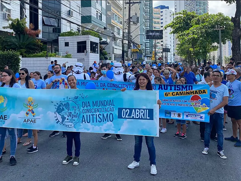 Associações da Baixada Santista promovem Caminhada da Conscientização do Autismo
