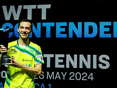 Hugo Calderano conquista título do WTT Contender Rio