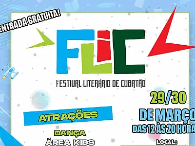 FLiC  Festival Literário de Cubatão acontece neste fim de semana na cidade