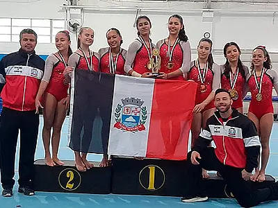 Time Praia Grande de Ginástica Artística feminina leva o ouro para casa