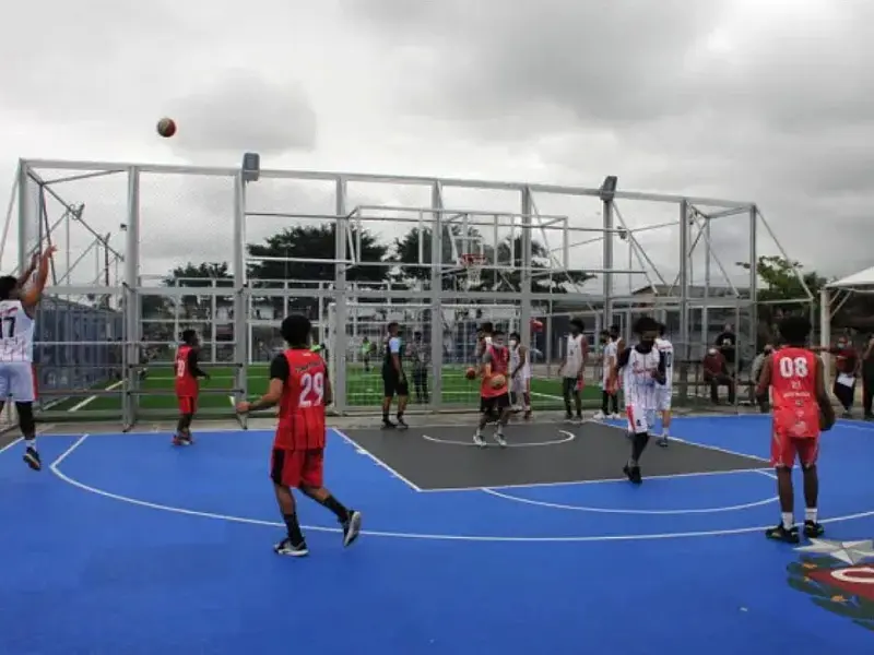 São Vicente realiza Areninha 3x3 para jovens no Humaitá no ultimo fim de semana