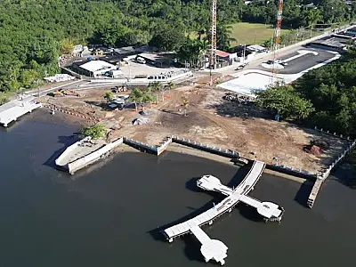Reurbanização do Portinho Caruara, em Santos, avança e ultrapassa 70% de conclusão