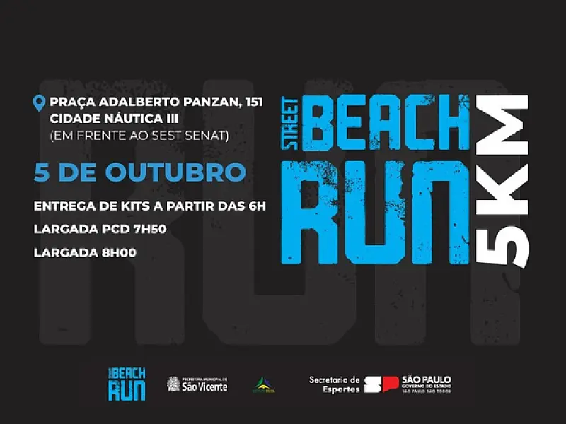Prova Street Beach Run chega a São Vicente com 500 vagas