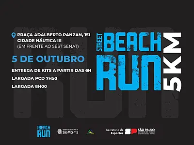 Prova Street Beach Run chega a São Vicente com 500 vagas
