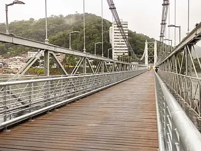 Obras da ciclovia da Avenida Tupiniquins afetam tráfego na Ponte Pênsil